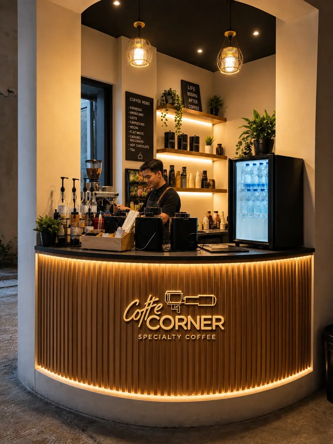 Coffee Corner boutique counter